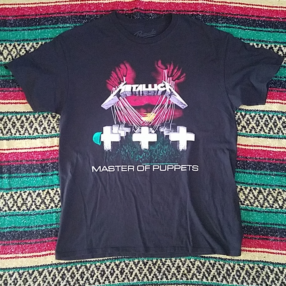 Black Metallica Master of Puppets t-shirt